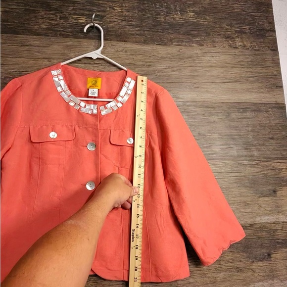 Ruby Rd. Coral Blazer Jacket with Decorative Collar - Picture 5 of 10